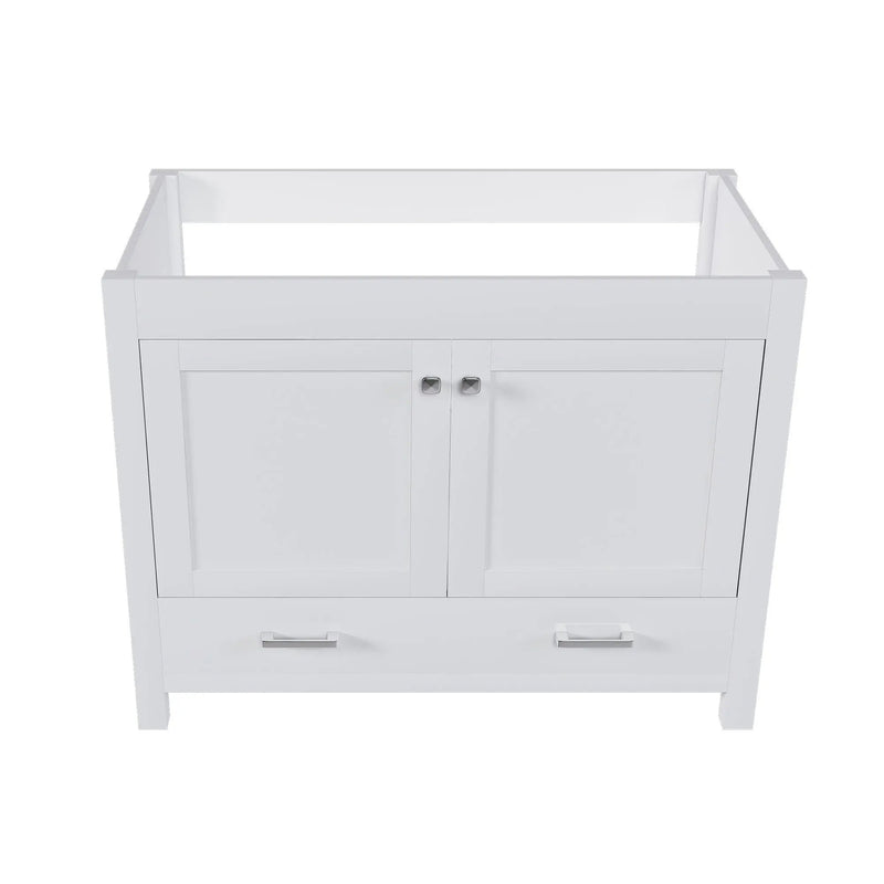 42" Bathroom Vanity Base With Doors And Drawer - White by HouseOfZazla