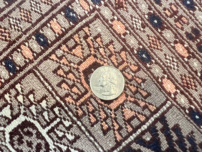 Pakistani Bokhara Turkoman Rug 7x10, Handmade Vintage Wool Carpet, Brown-Red by Jewel Rugs