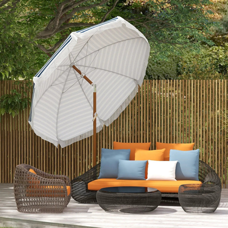 Outsunny 7 x 7 ft Outdoor Patio Umbrella with Tilt and Vent by HouseOfZazla