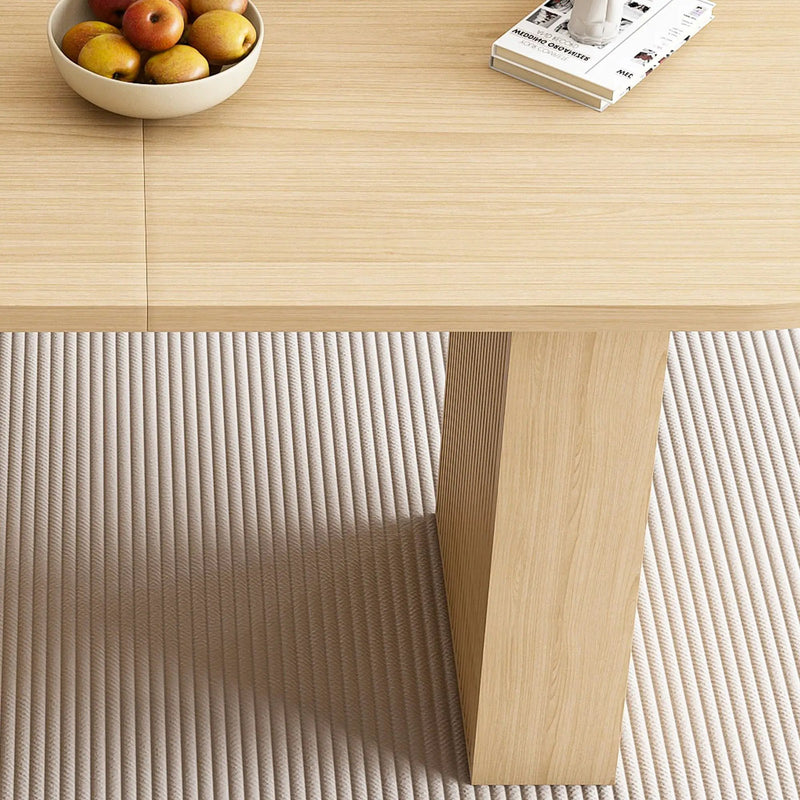 Oval Dining Table With Wood Strip Base by HouseOfZazla