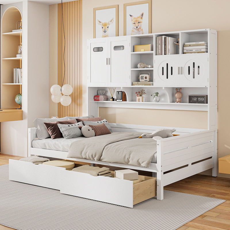 Daybed With All-In-One Cabinet And Shelf by HouseOfZazla