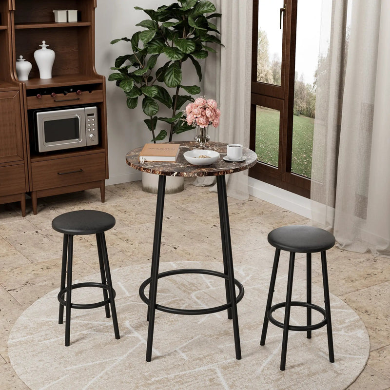 3-Piece Bar Table Set with 2 Bar Stools by HouseOfZazla