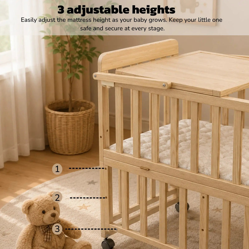 Solid Wood Baby Bassinet by HouseOfZazla