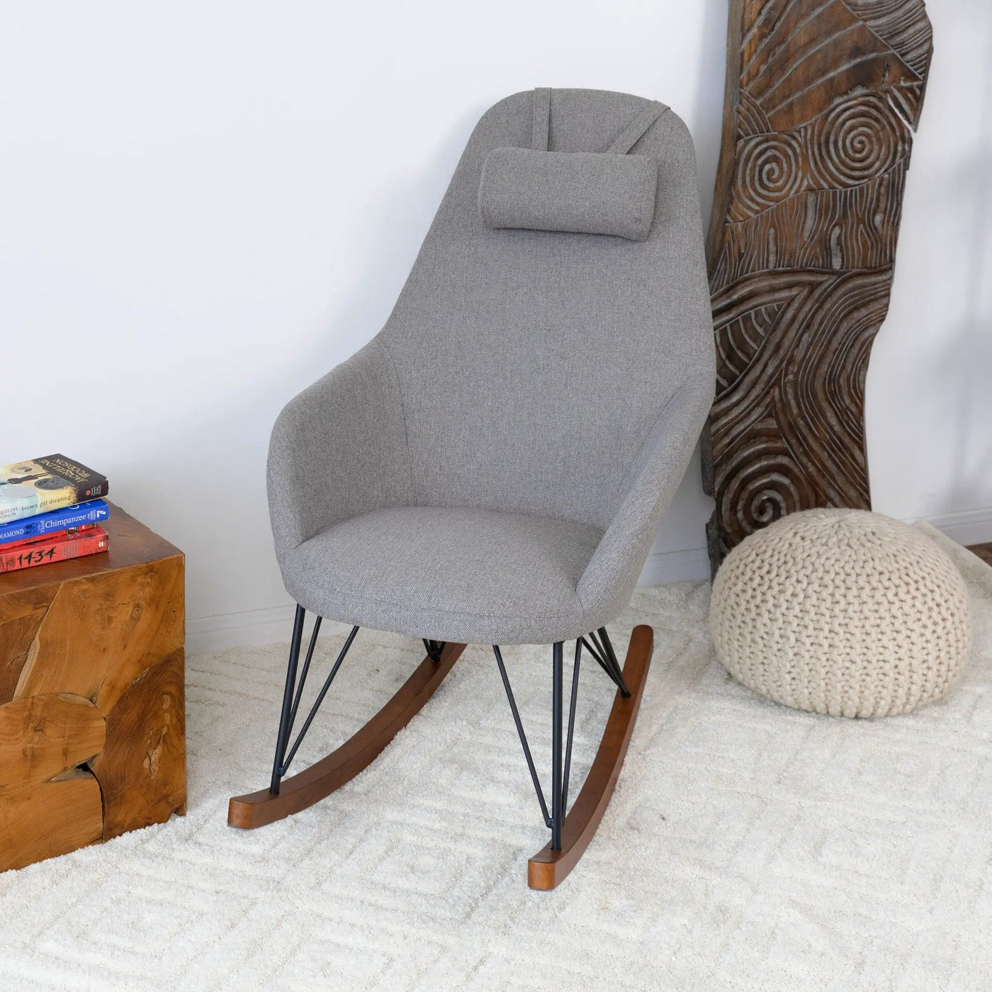 Chloe - Mid Century Modern Rocker Livingroom And Bedroom Chair by Unique Piece Furniture