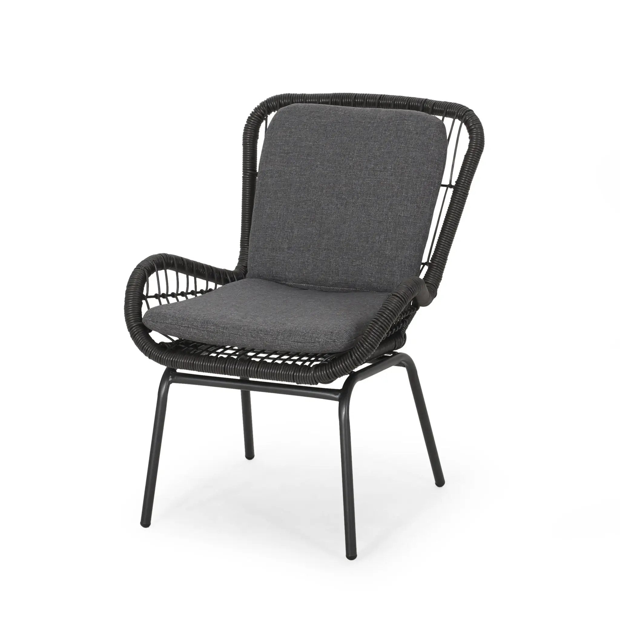 Outdoor Wicker Club Chair With Cushions (Set of 2) by HouseOfZazla