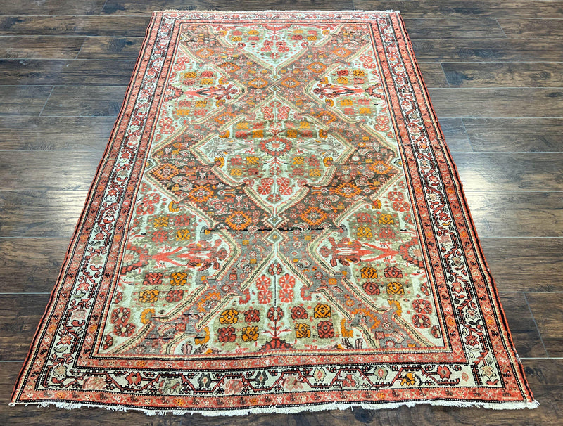 Wonderful Antique Persian Malayer Rug 4x6, Wool Hand Knotted Authentic Oriental Carpet, Very Fine by Jewel Rugs