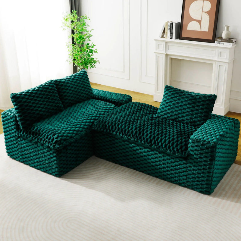 Modular Sofa, Convertible Twin Seat With Chaise Lounge by HouseOfZazla