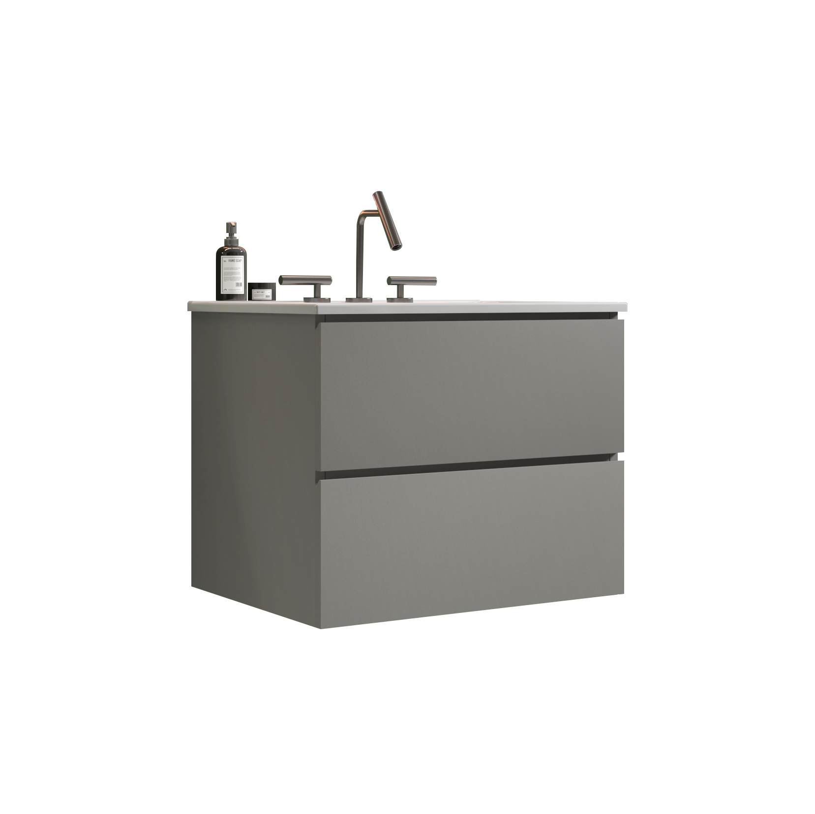 TIA 24" Wall Mount Space Grey Bathroom Vanity by HouseOfZazla