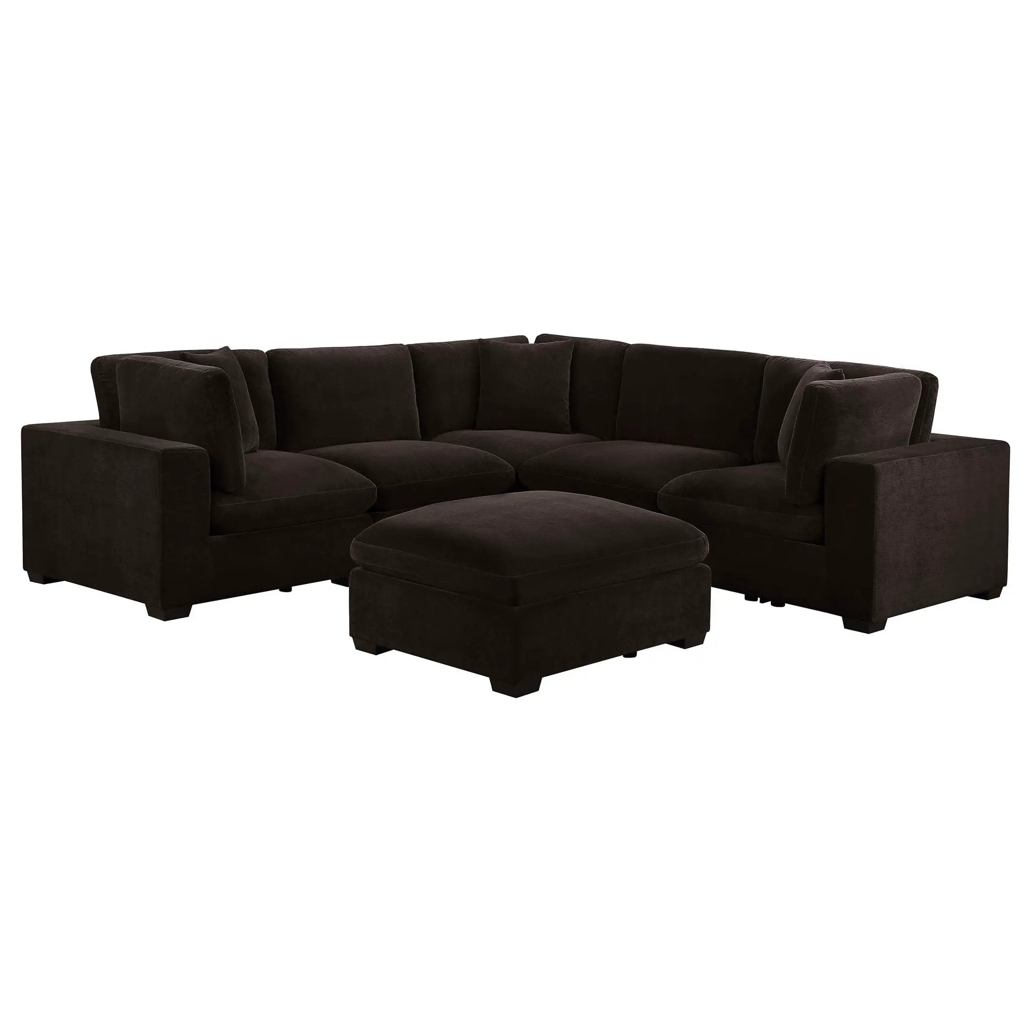 Lakeview 6-piece Upholstered Modular Sectional Chocolate by Unique Piece Furniture