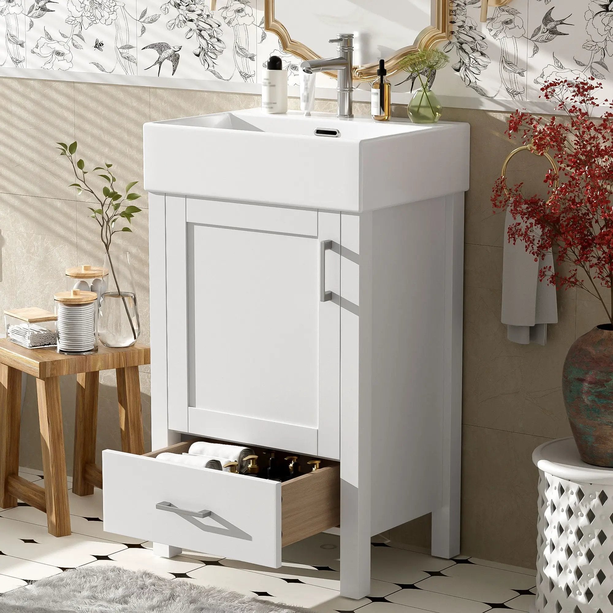Bathroom Vanity With Sink, Frame And Drawer by HouseOfZazla