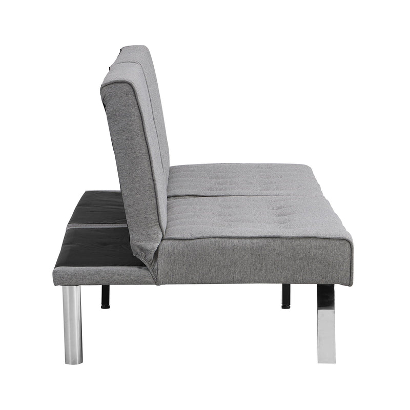 Modern Sofa Bed With Wood Frame And Stainless Legs