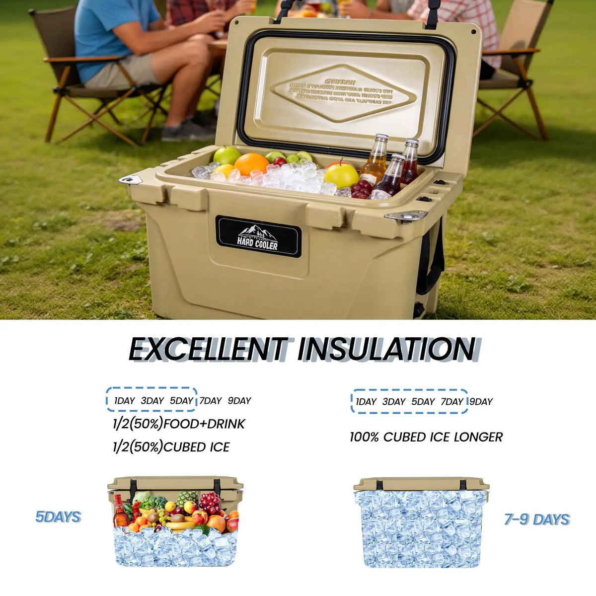 Khaki Color Ice Cooler Box 65QT by HouseOfZazla