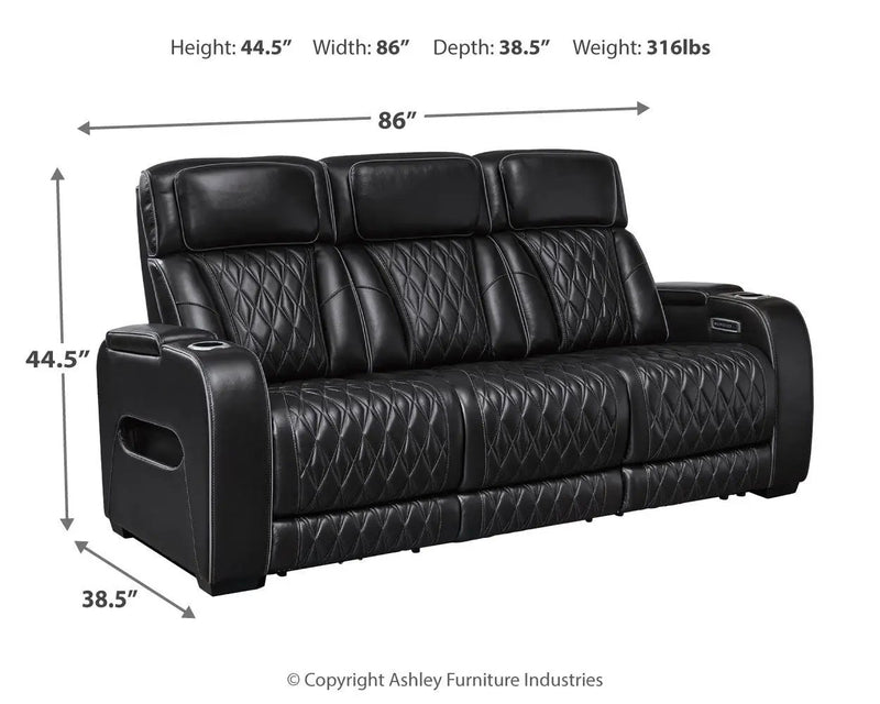 Boyington - Power Reclining Sofa With Adj Headrest by Unique Piece Furniture