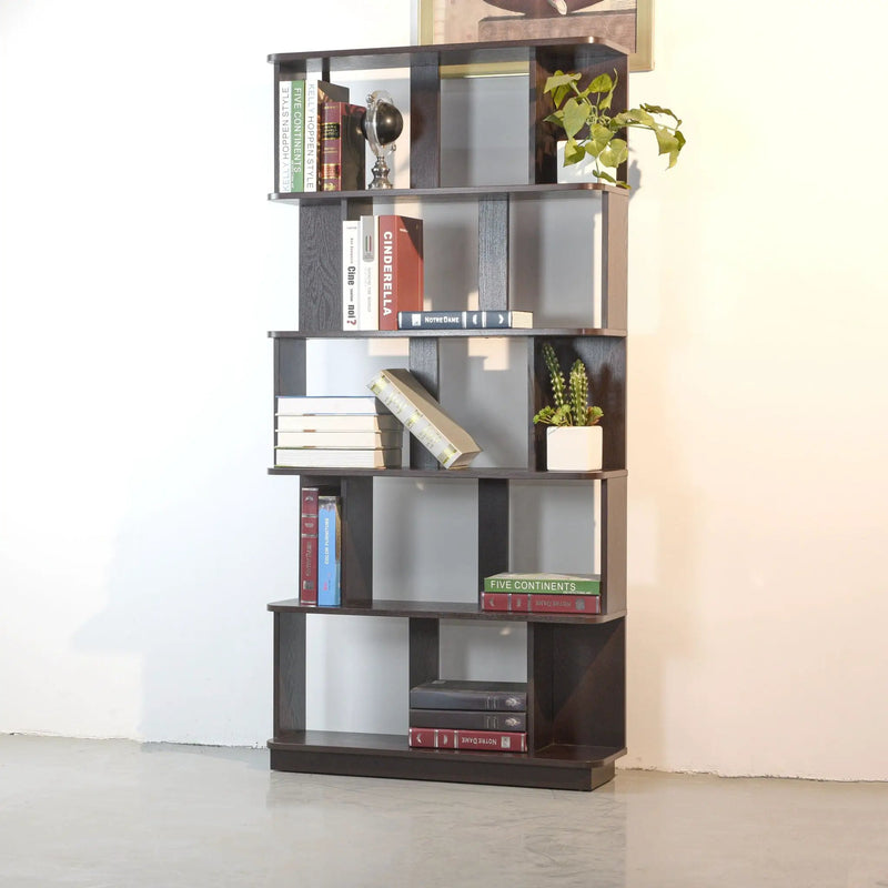 Modern 5 Tier Open Storage Bookcase by HouseOfZazla