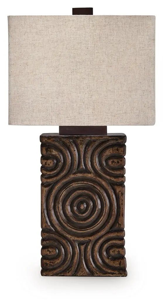 Heathbury - Paper Table Lamp - Antique Brown by Unique Piece Furniture