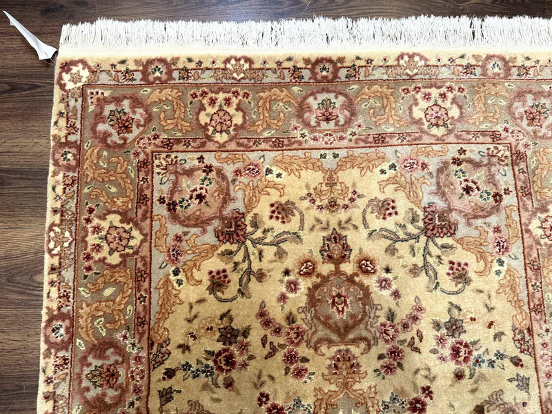 Sino Persian Rug 4x6, Wool and Silk Highlights, Fine 200 KPSI by Jewel Rugs