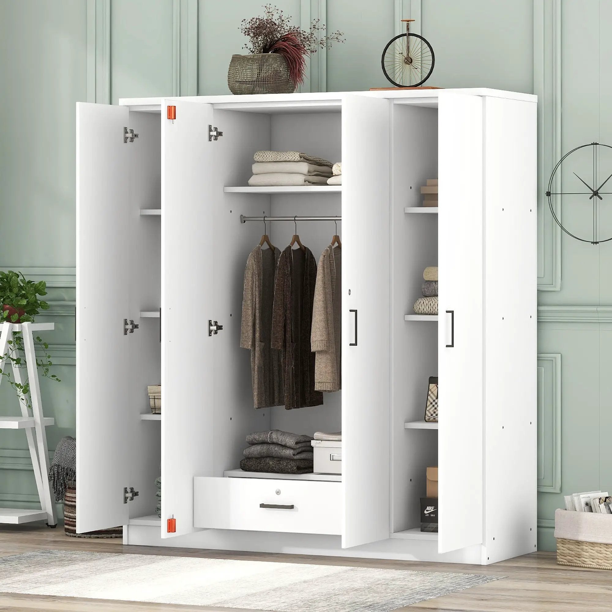 4 Door Wardrobe With 1 Drawer by HouseOfZazla