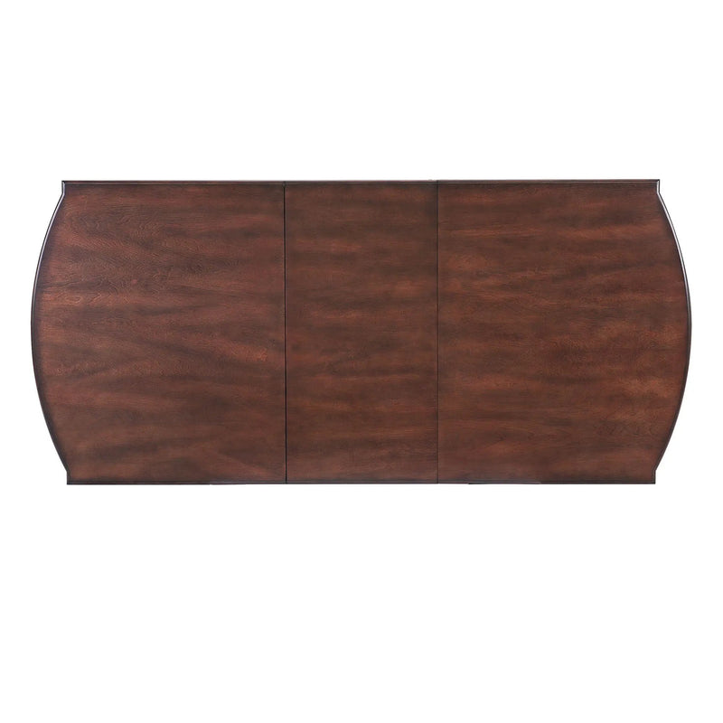 6 Piece Extendable Dining Table Set, Wood Table With Removable Leaf, 4 Upholstered Chairs And Bench - Cherry