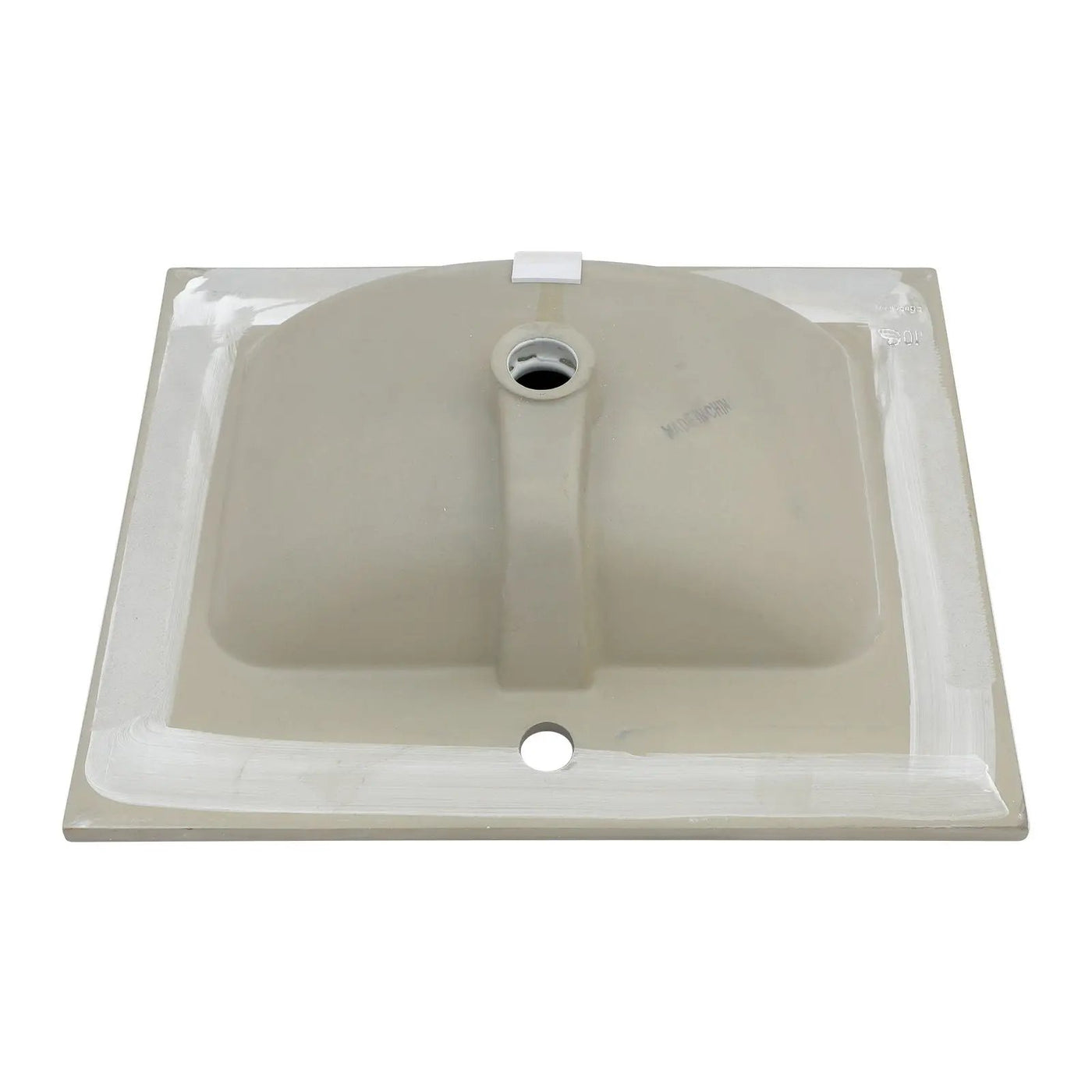 Rectangular Single Vanity Top With 1 Faucet Hole And Overflow Ceramic by HouseOfZazla