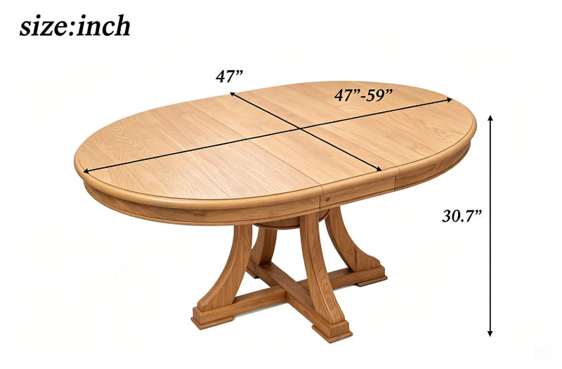 Extendable Round Rubber Wood Dining Table by HouseOfZazla