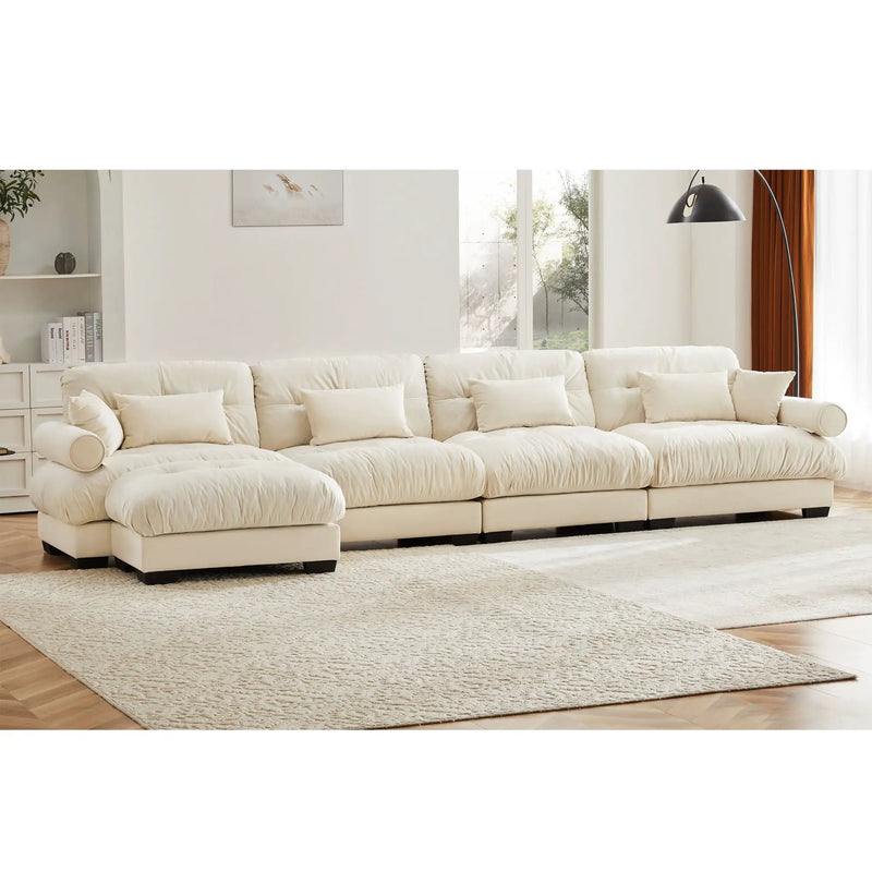 Super Comfort Oversized Modular Sectional Sofa With Movable Ottoman by HouseOfZazla