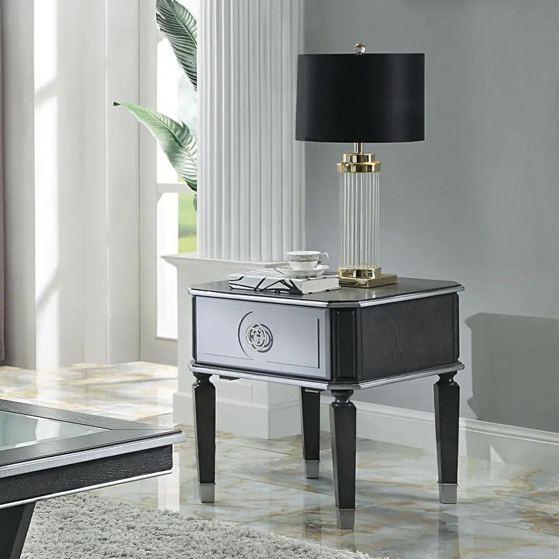 House Beatrice - End Table - Charcoal & Light Gray by Unique Piece Furniture