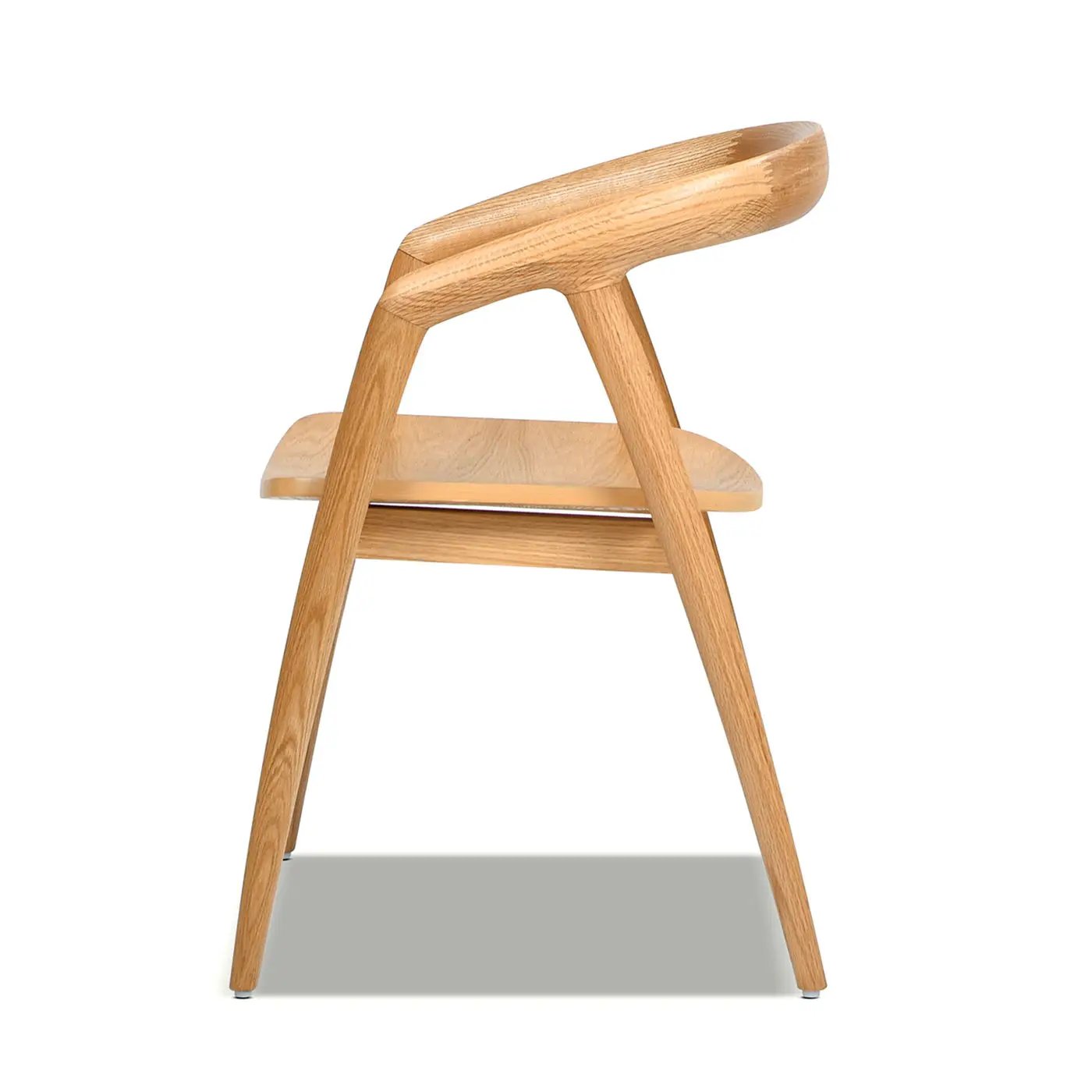 Simeon - Scandinavian Sculpted Dining Chair - Warm Natural Brown by Unique Piece Furniture