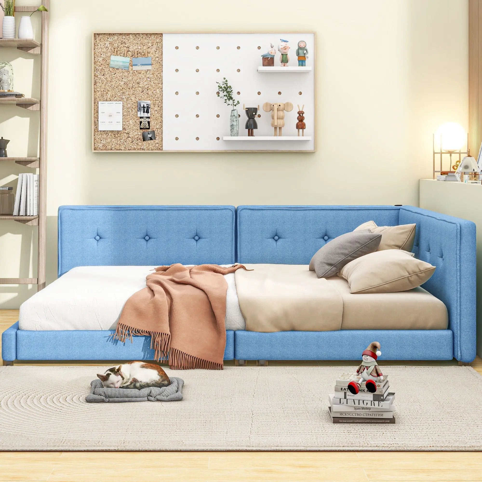 Modern Upholstered Platform Bed With USB Ports And LED Belt by Unique Piece Furniture