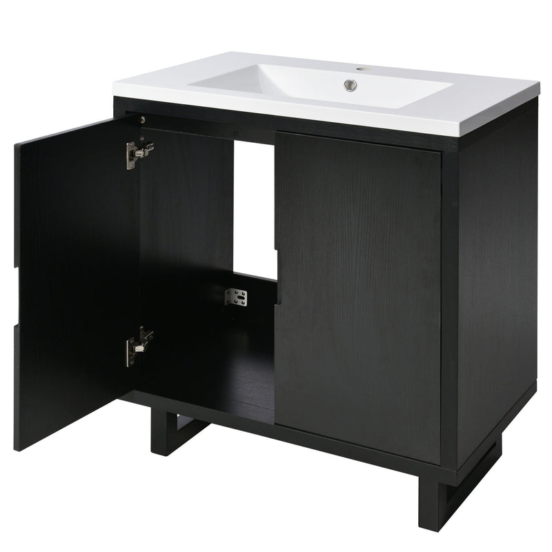 Bathroom Vanity Set With Sink, Combo Cabinet, Bathroom Storage Cabinet, Solid Wood Frame by HouseOfZazla