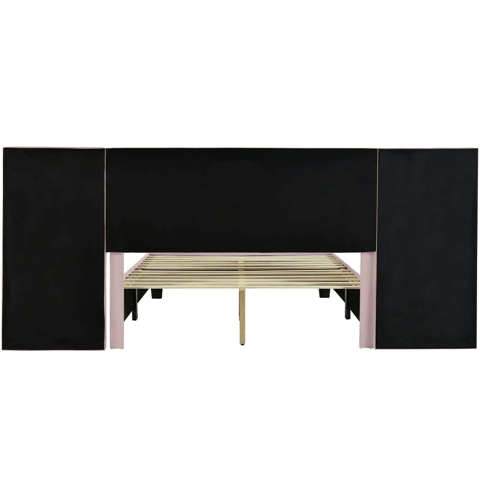 Upholstered Platform Bed With Big Headboard by HouseOfZazla