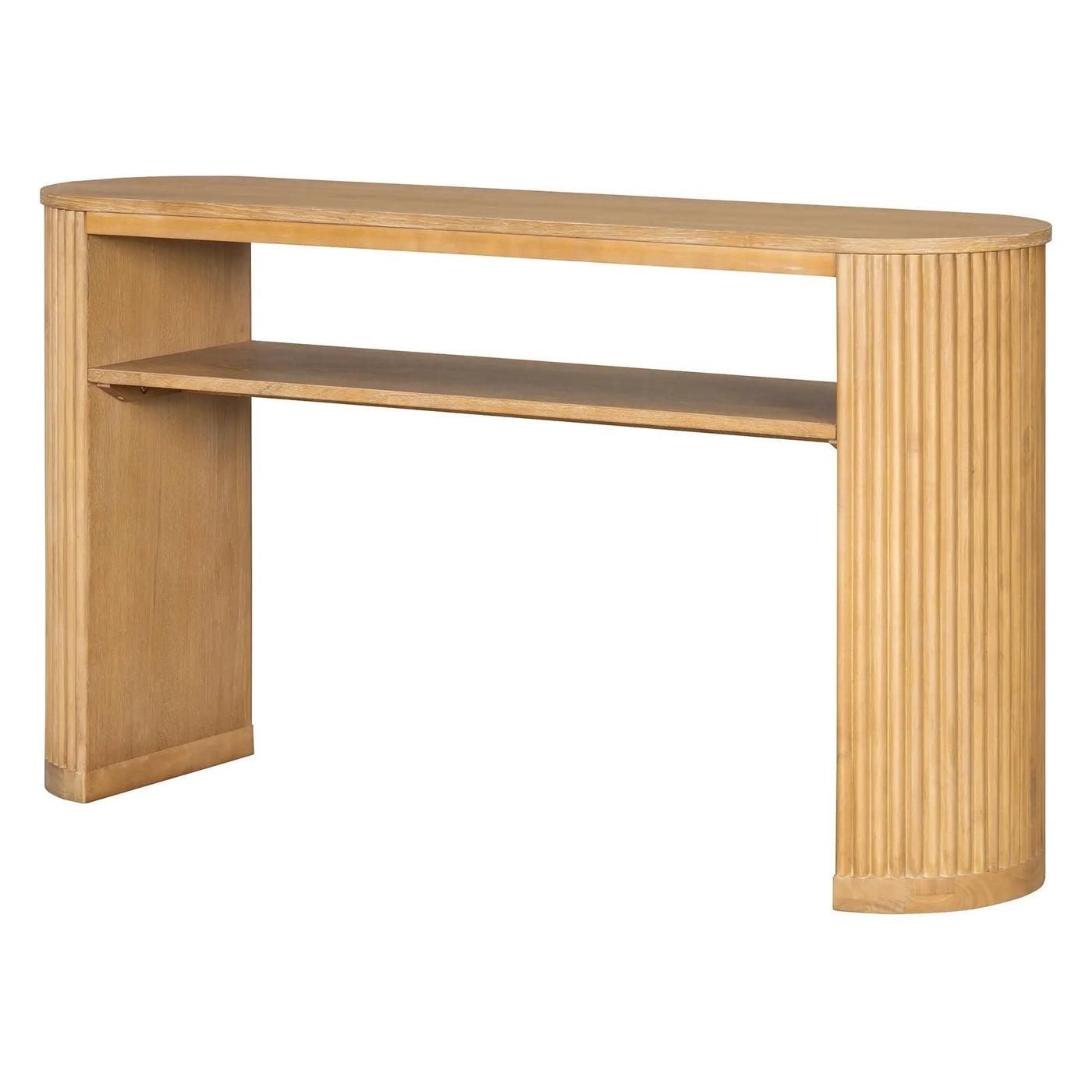 Console Table With Fluted Legs, Open Shelf by HouseOfZazla