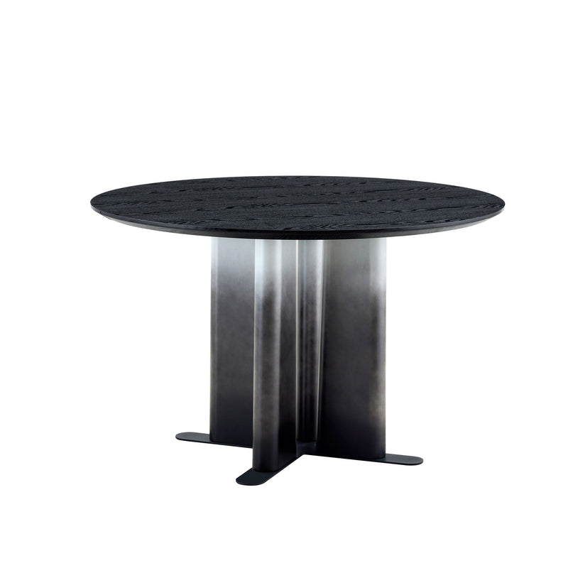 Round Dining Table With Cross Base, Modern Home Furniture