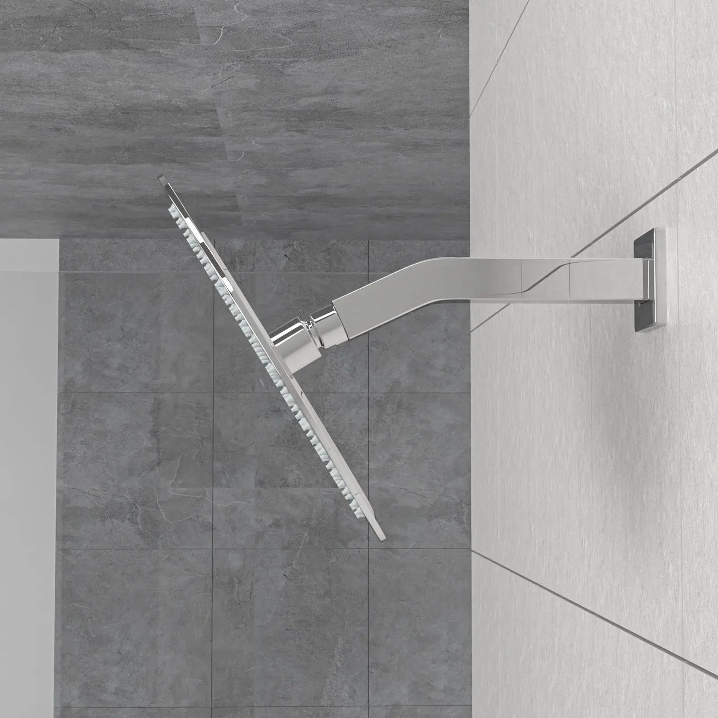 Elegant 6" Shower Arm With Flange, Stainless Steel Construction For Rain Shower Heads by HouseOfZazla