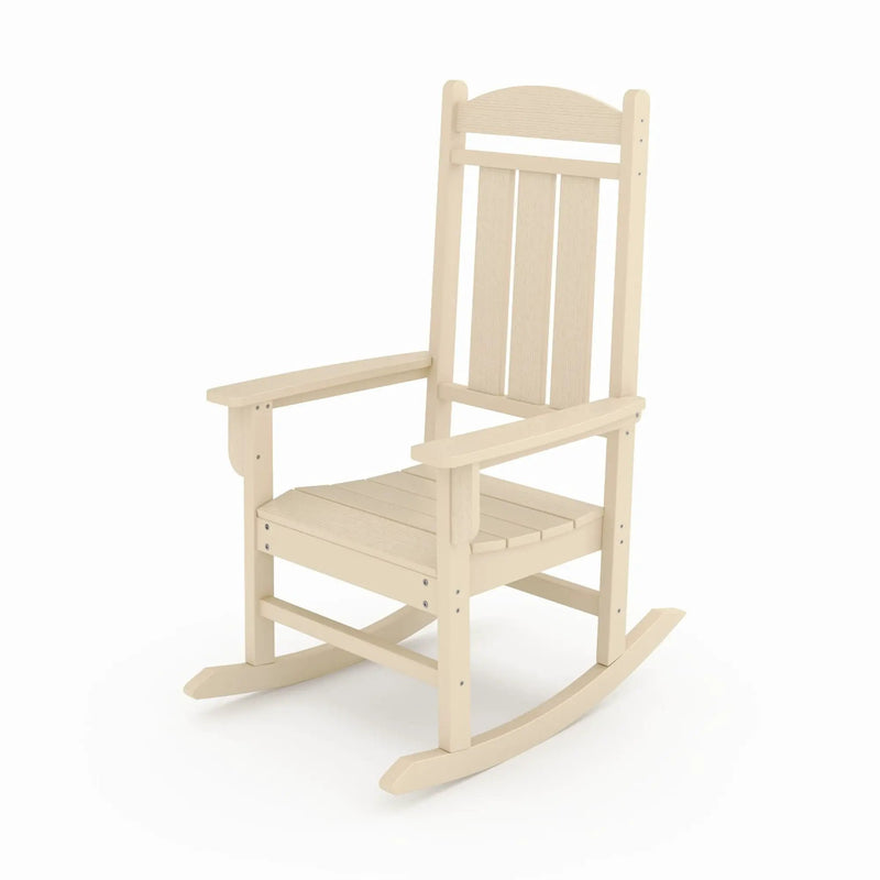 Traditional Porch Rocker Classic HDPE Poly Lumber For Porch, Patio, And Garden Comfort by Unique Piece Furniture