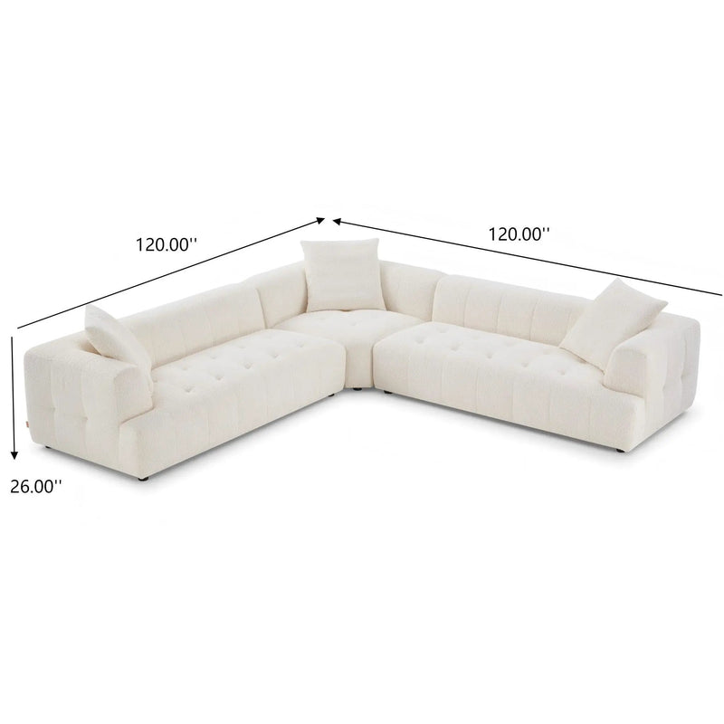 Kaynes - Elegant Upholstery Corner Sofa by Unique Piece Furniture