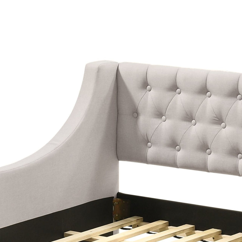 Lianna Fog Fabric Daybed with Trundle (Twin) by HouseOfZazla