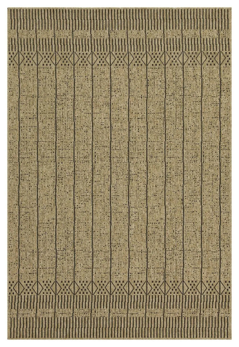 Earth GC_NTL1008 Jute/Black Indoor/Outdoor Area Rug by HouseOfZazla