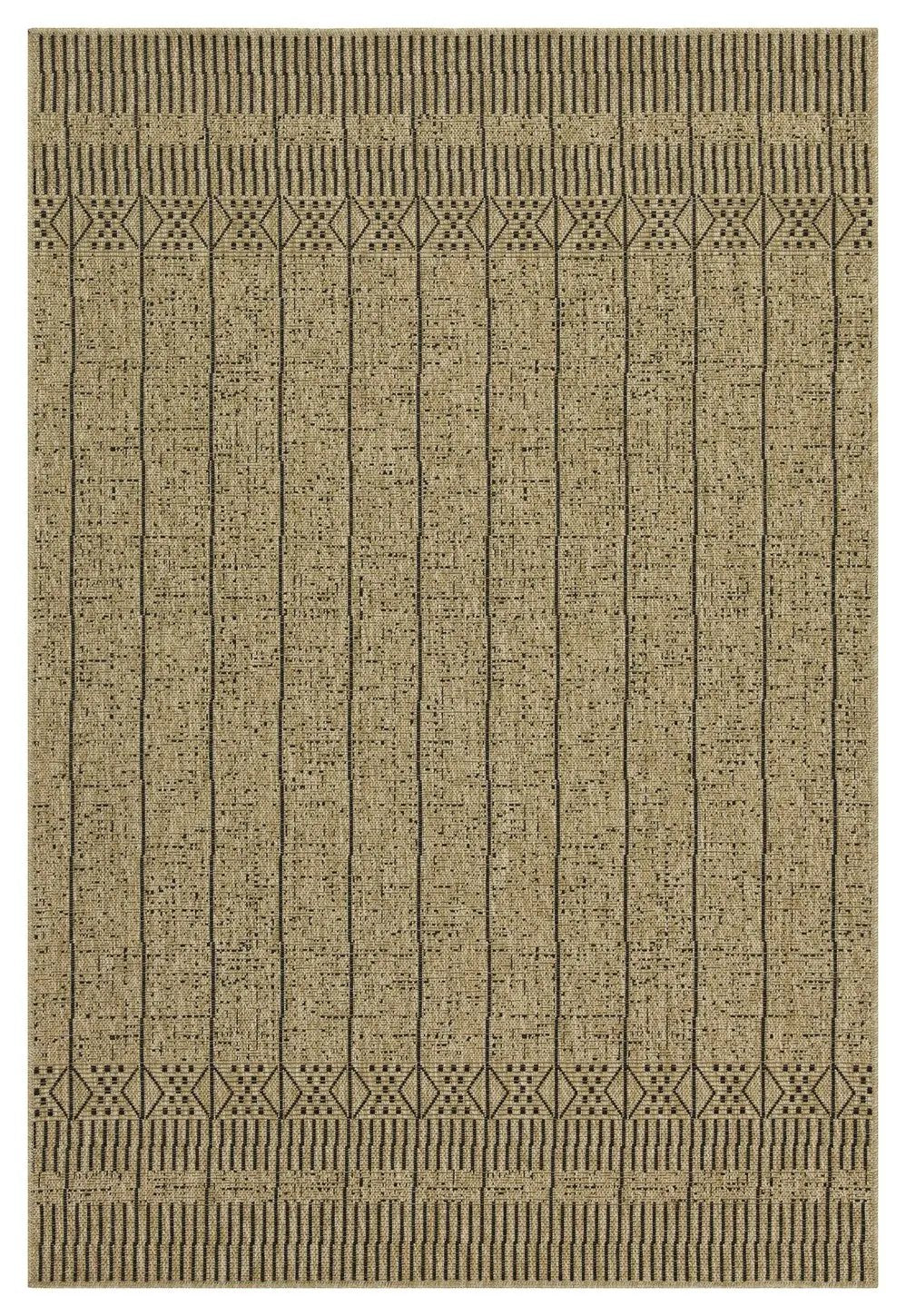 Earth GC_NTL1008 Jute/Black 5 ft. 3 in. x 7 ft. 3 in. Area Rug by HouseOfZazla