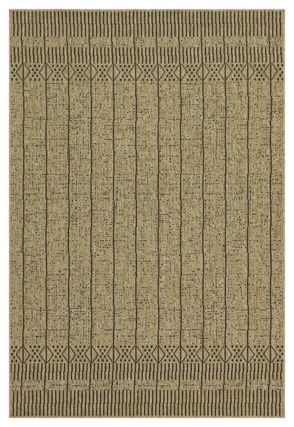 Earth GC_NTL1008 Jute/Black 5 ft. 3 in. x 7 ft. 3 in. Area Rug