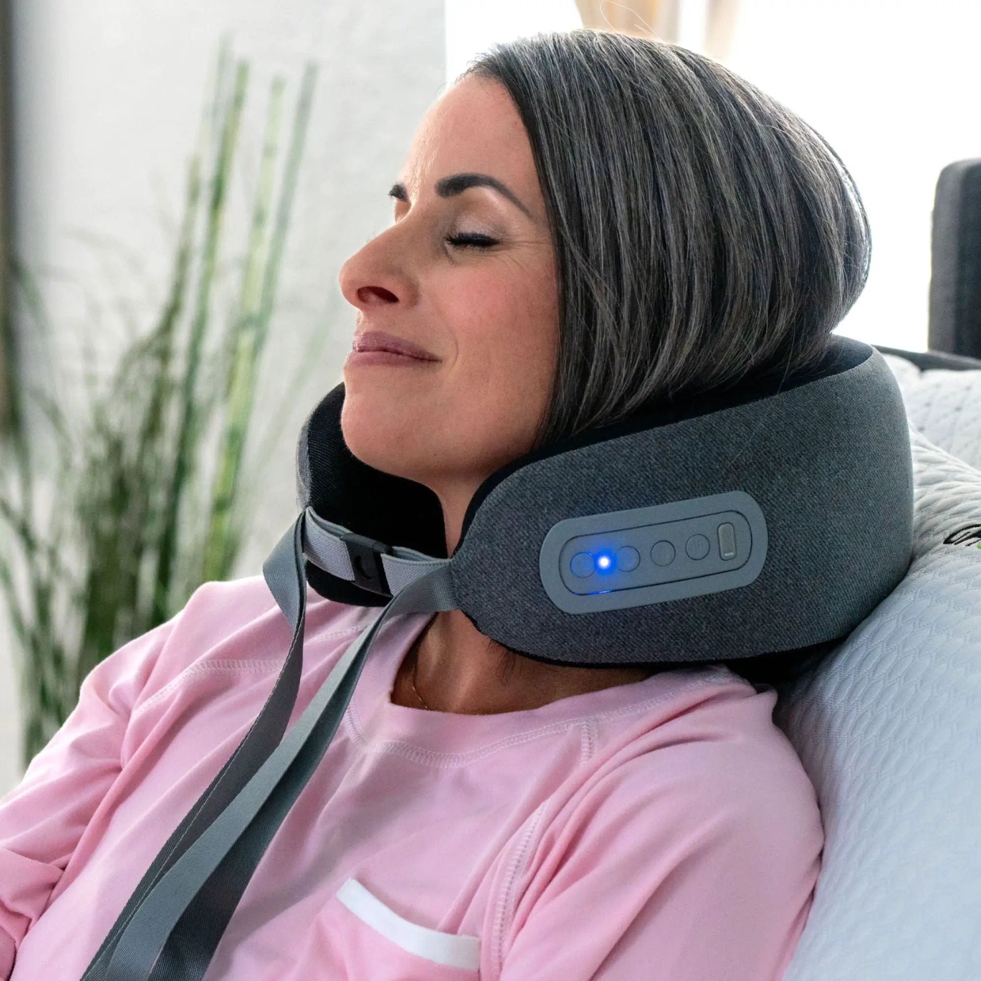 Shiatsu Neck Massage Pillow with Infrared Heat Therapy Foam - Gray by HouseOfZazla
