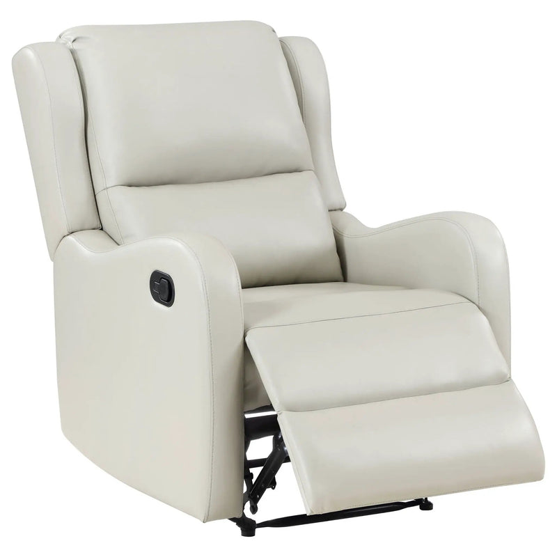 Cortland - Upholstered English Arm Recliner Chair Comfort Enhancing Lounge Chair - Ivory by Unique Piece Furniture