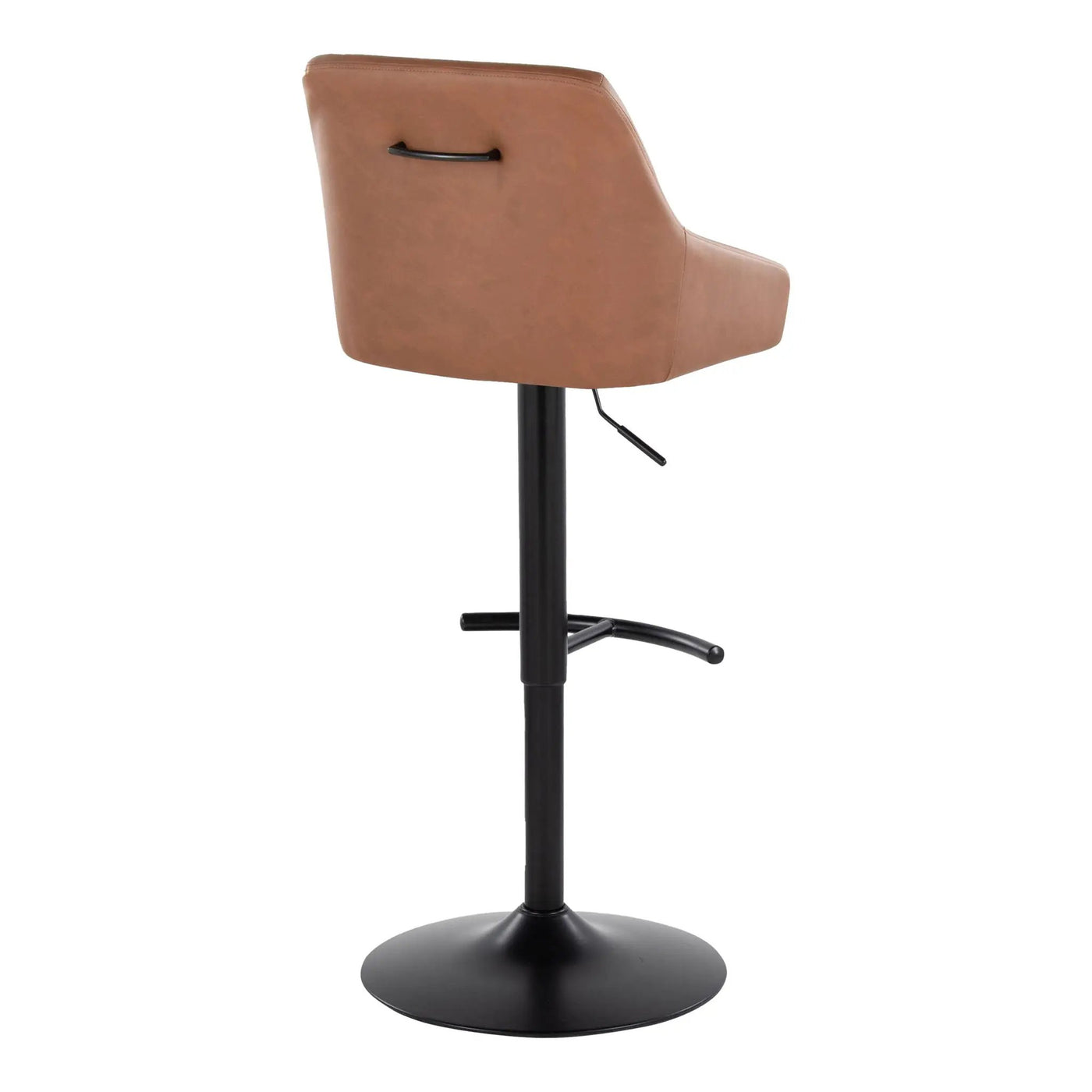Hannah - Transitional Adjustable Barstool With Swivel With Rounded T Footrest (Set of 2) by HouseOfZazla
