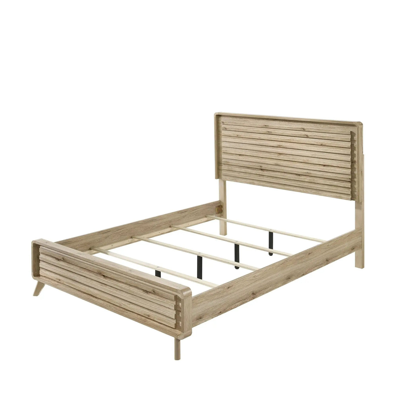 Panel Bed With Slatted Headboard And Footboard by Unique Piece Furniture