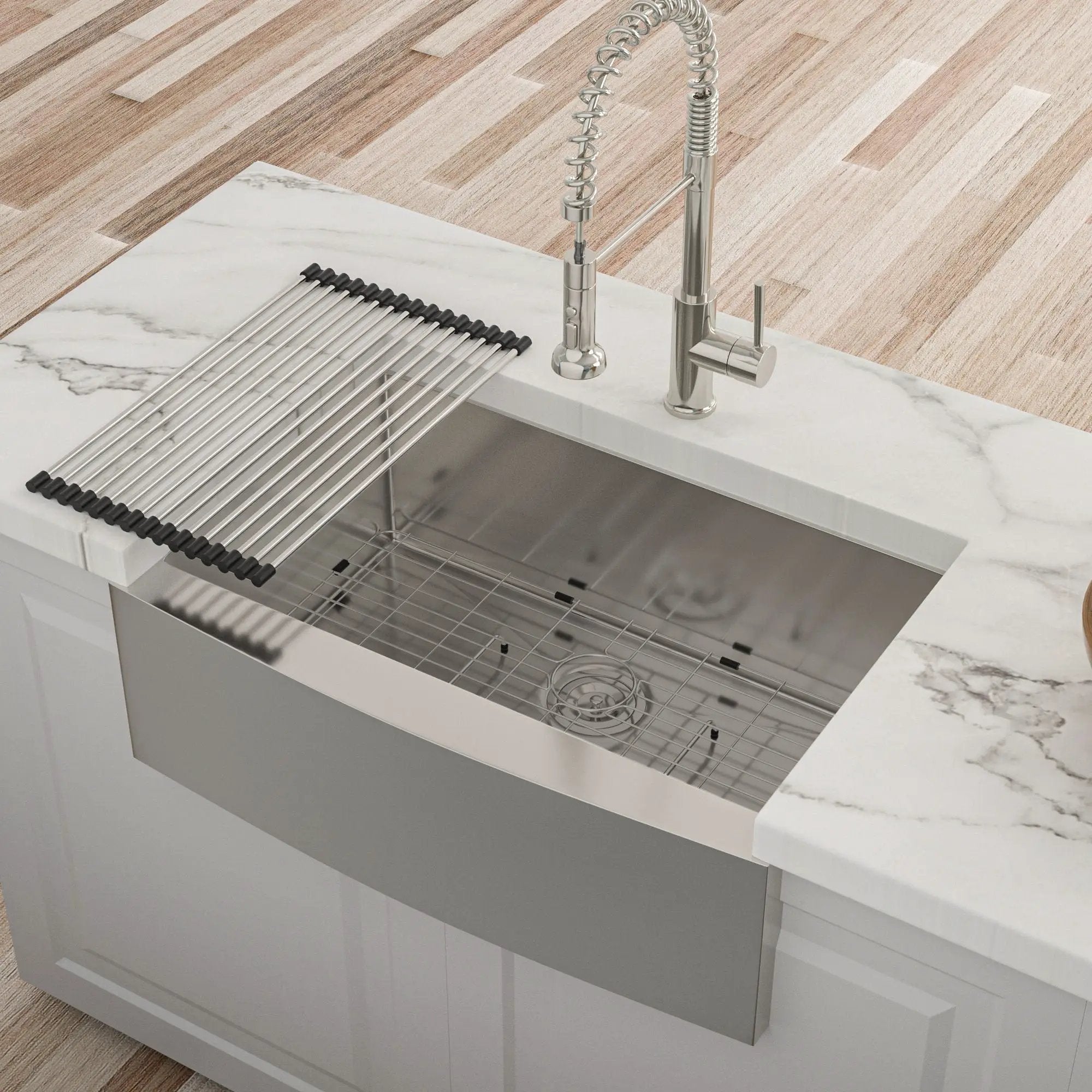 Farmhouse Kitchen Sink Stainless Steel Apron Front by HouseOfZazla