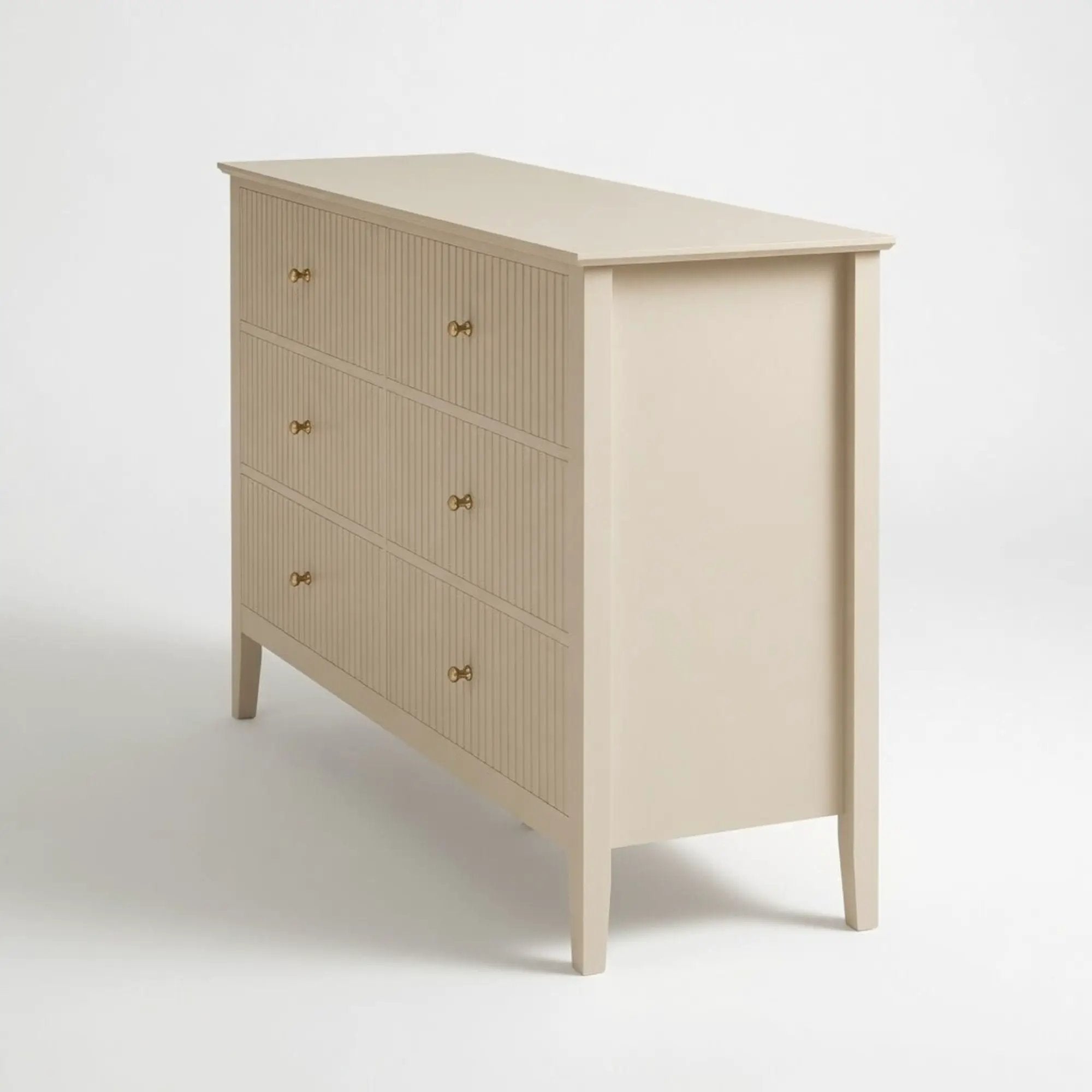 Modern 6 Drawer Fluted Dresser by HouseOfZazla