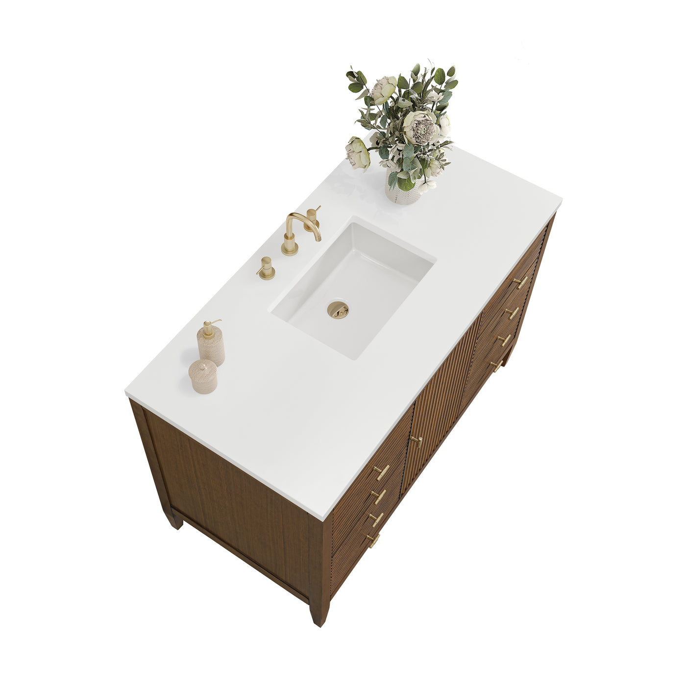 James Martin Myrrin 48" Single Bathroom Vanity, Mid-Century Walnut, view 26