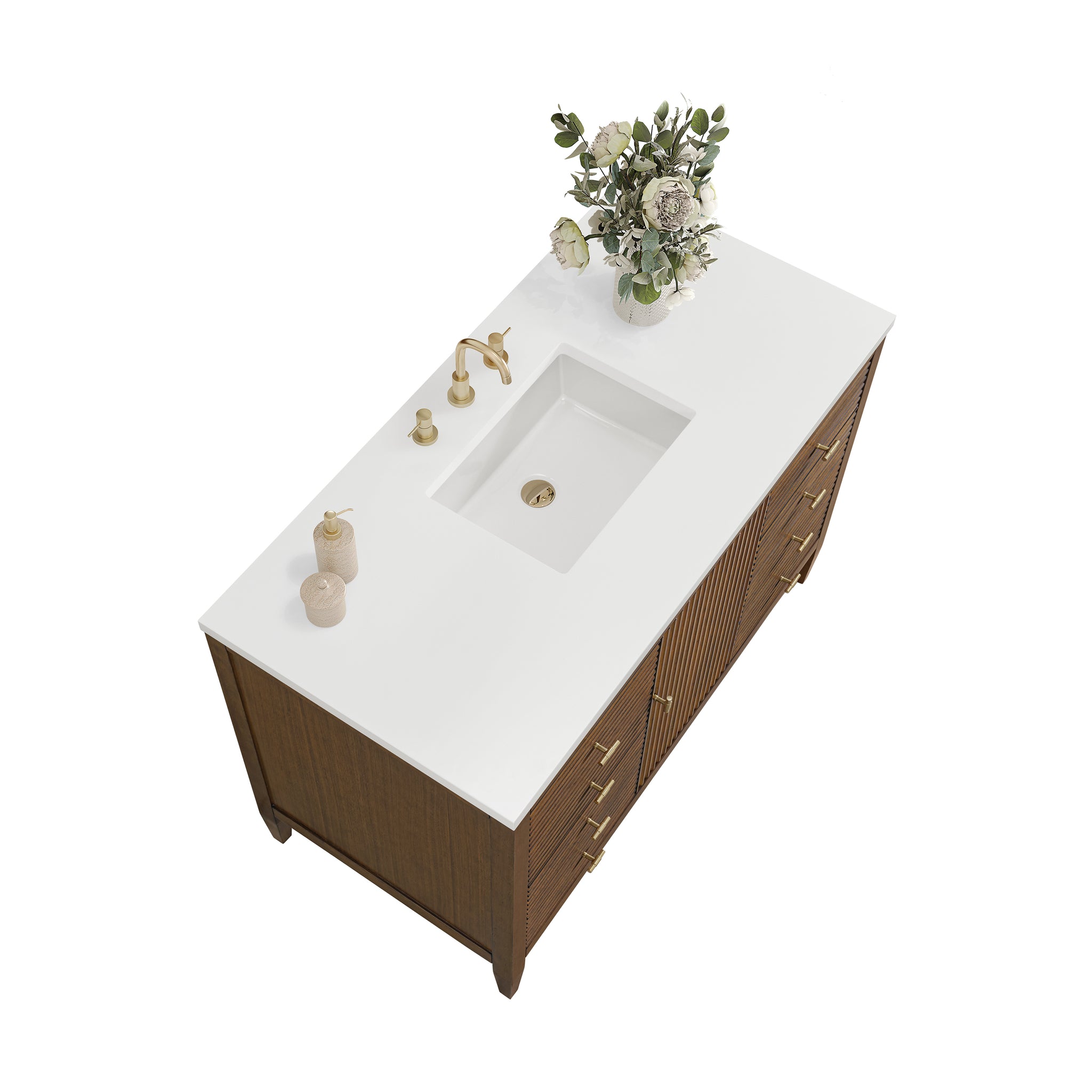James Martin Myrrin 48" Single Bathroom Vanity, Mid-Century Walnut, view 26
