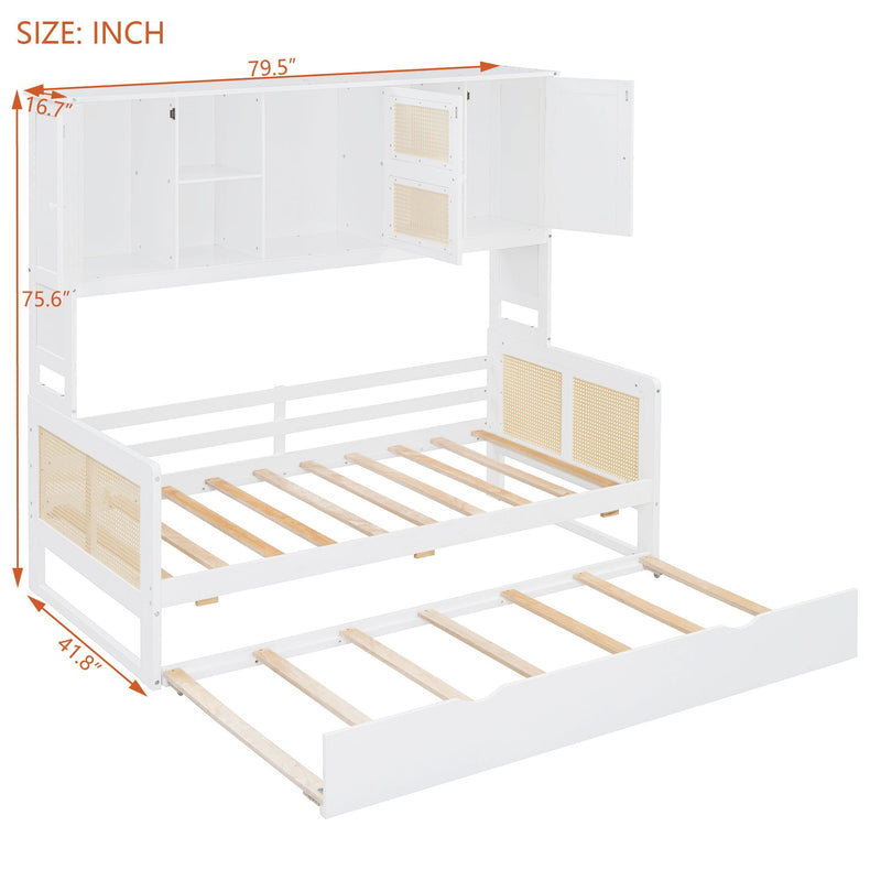 Daybed And All In One Cabinet And Shelf