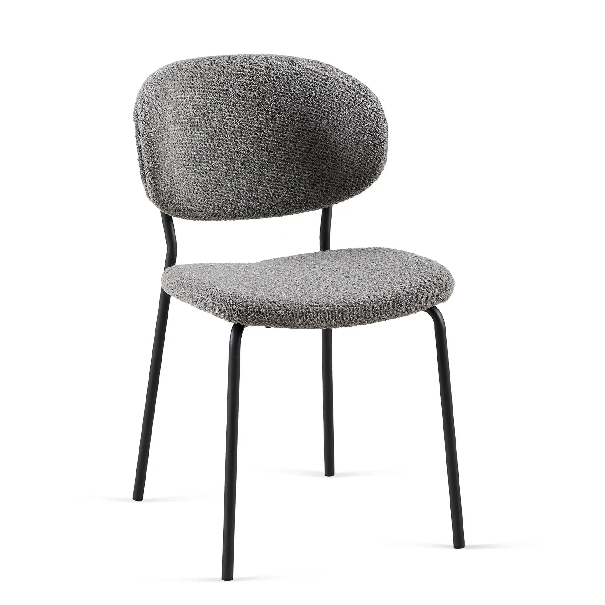 Boucle Dining Chairs, Dining Chairs With Metal Legs For Dining Room, Kitchen, Living Room by Unique Piece Furniture