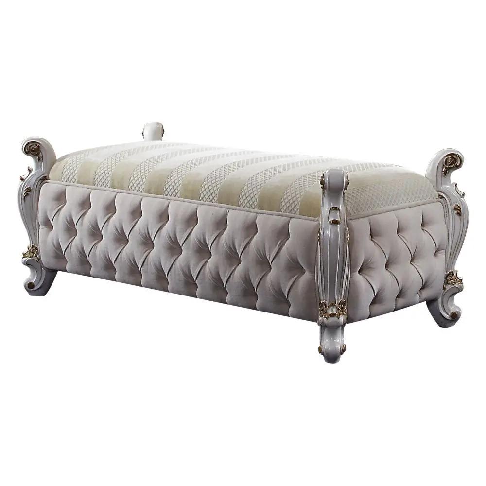 Picardy - Bench - Fabric & Antique Pearl by Unique Piece Furniture